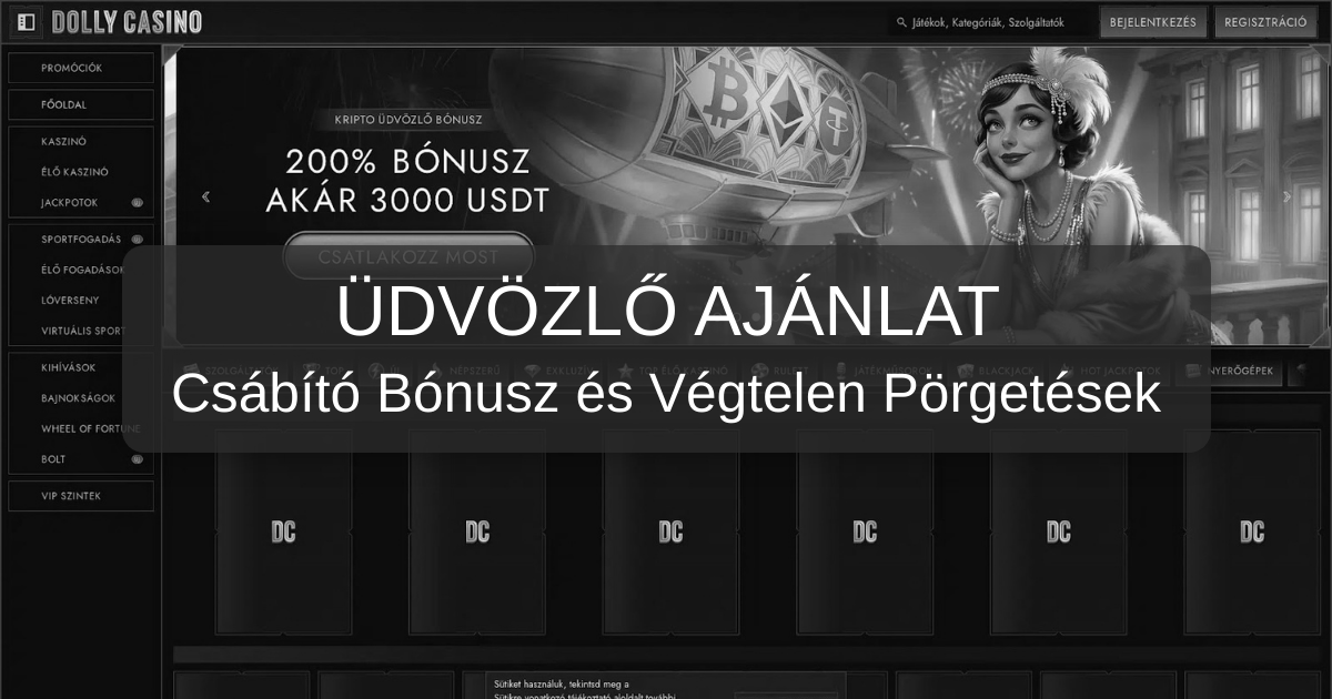 Dolly Casino: üdvözlő bónusz és online kaszinó Magyarországon